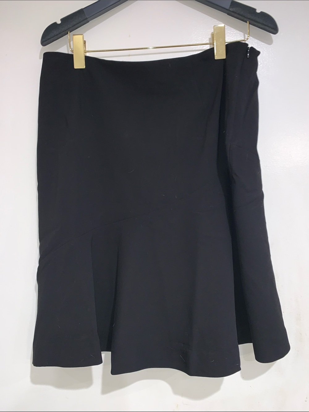 Shape FX Black A-Line Skirt with Subtle Flare